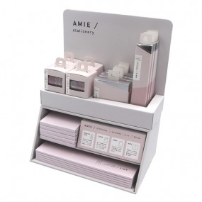 【AMIE001 セット ライトピンク】什器セット くすみカラー 文具 ノート マステ 付箋 メモ