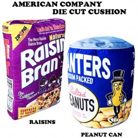 アメリカンカンパニー ダイカットクッション【 RAISINS/ PEANUT CAN 】
