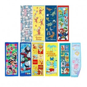 最終入荷！ジュニアバスタオル 小さめ バスタオル 夏物 ジュラシックワールド ジョージ マリオ ドラえもん